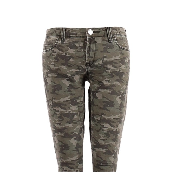 Blank NYC Camo Print Army Green Classic Low Rise Skinny Jeans Size 26 - Picture 5 of 9